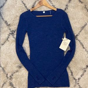 Waffle knit long sleeve top. Never worn